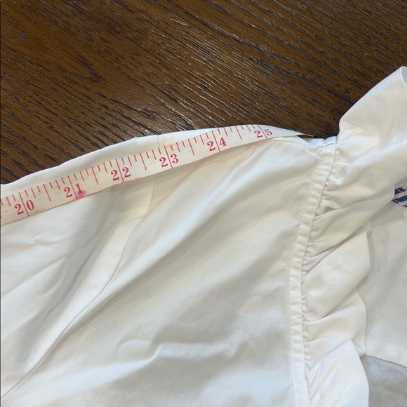 Chic White Ruffle V-Neck Blouse - Picture 12 of 16